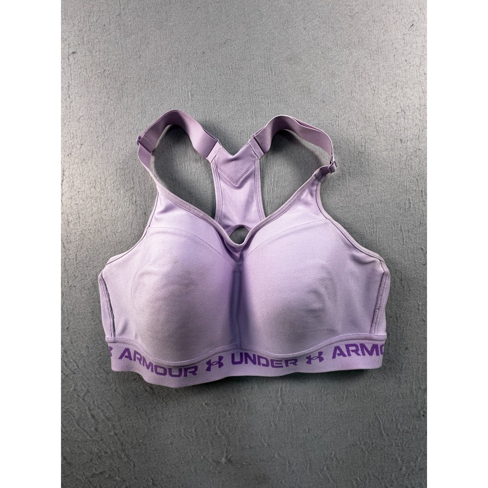 Under Armour Crossback High Sports Bra Purple 36C 1355109 Mens Womens
